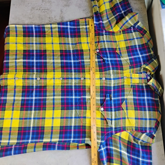 Vtg Polo Country Ralph Lauren Plaid Flannel Shirt Snap Button Mens Size Medium - Picture 12 of 13